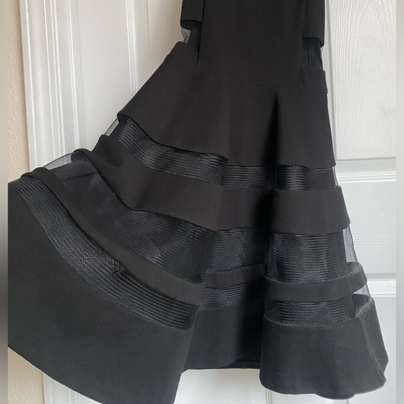 LIKE NEW Parker black mesh cutout dress small - Picture 8 of 9